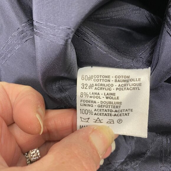 NEW CAROLINA HERRERA Women’s Mixed-Fabric Tweed Knee-Length Skirt Navy/Black – 8 - Picture 2 of 11